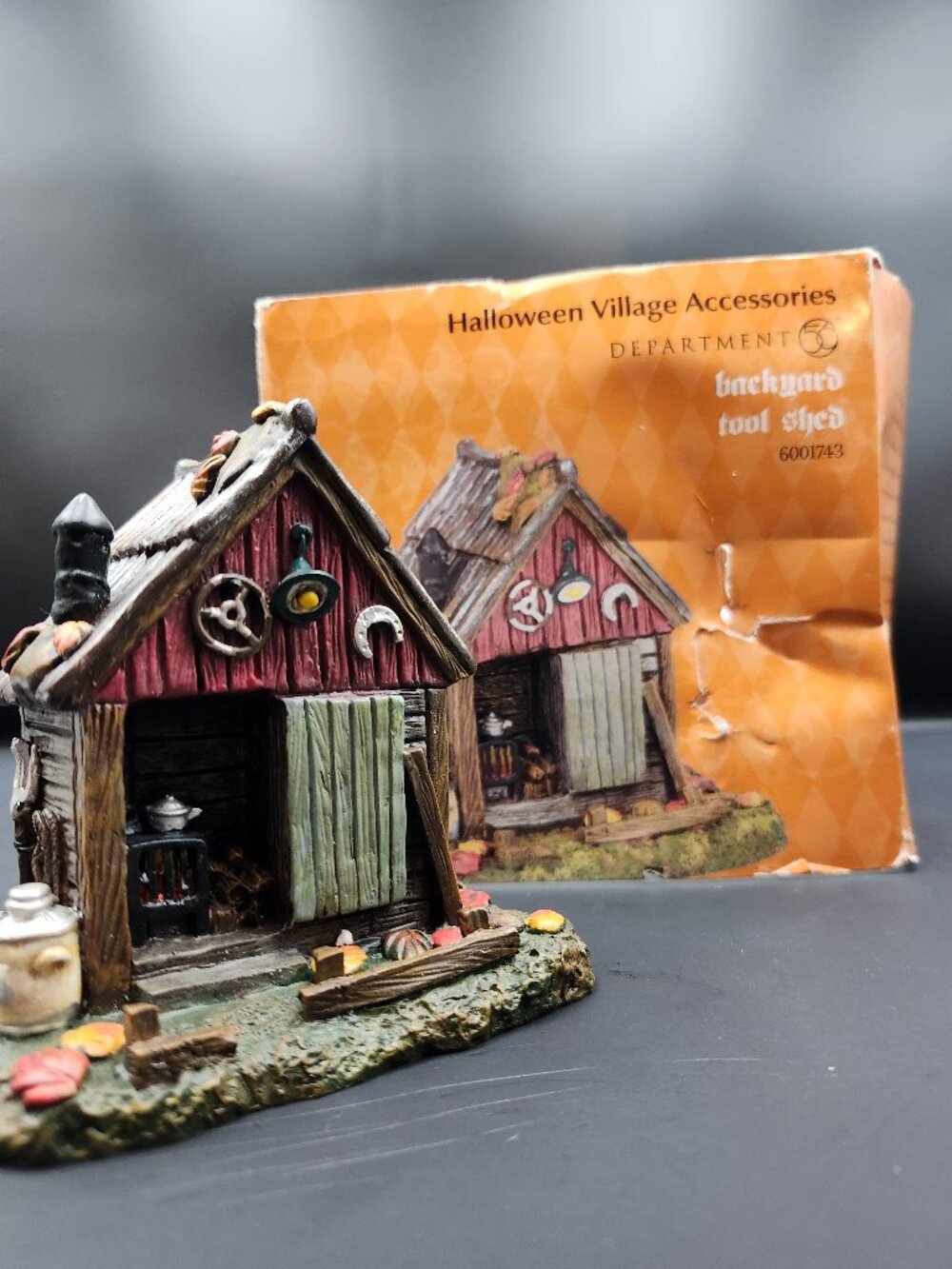 Department 56 Halloween Village Backwoods Tool Shed Accessory 6001743 With Box